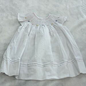 White Smocked Baby Dress